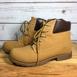 Dickies Women's Work Boots Tan Faux Leather Size 6